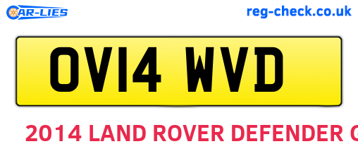 OV14WVD are the vehicle registration plates.