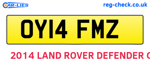 OY14FMZ are the vehicle registration plates.