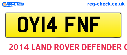 OY14FNF are the vehicle registration plates.