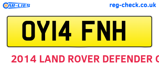 OY14FNH are the vehicle registration plates.