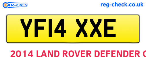 YF14XXE are the vehicle registration plates.