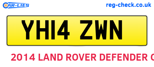 YH14ZWN are the vehicle registration plates.