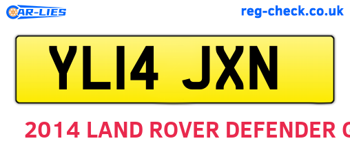 YL14JXN are the vehicle registration plates.