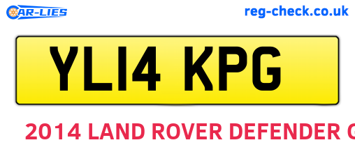 YL14KPG are the vehicle registration plates.