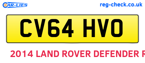 CV64HVO are the vehicle registration plates.