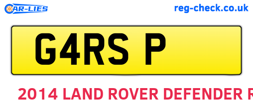 G4RSP are the vehicle registration plates.