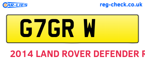 G7GRW are the vehicle registration plates.