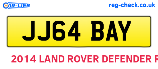 JJ64BAY are the vehicle registration plates.
