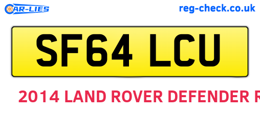 SF64LCU are the vehicle registration plates.