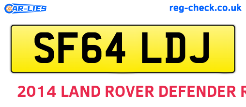 SF64LDJ are the vehicle registration plates.
