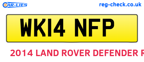 WK14NFP are the vehicle registration plates.