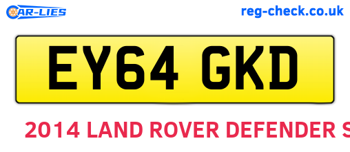 EY64GKD are the vehicle registration plates.