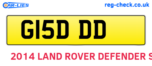 G15DDD are the vehicle registration plates.
