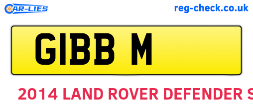 G1BBM are the vehicle registration plates.