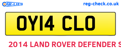 OY14CLO are the vehicle registration plates.