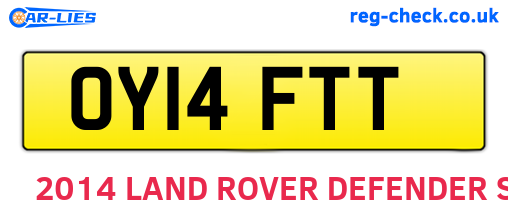OY14FTT are the vehicle registration plates.