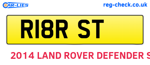 R18RST are the vehicle registration plates.
