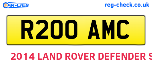 R200AMC are the vehicle registration plates.