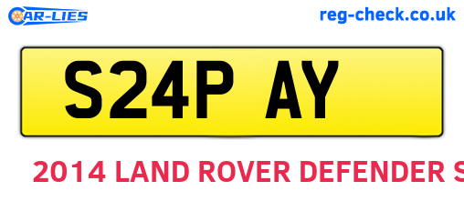 S24PAY are the vehicle registration plates.