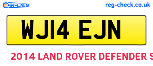 WJ14EJN are the vehicle registration plates.