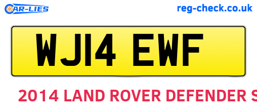 WJ14EWF are the vehicle registration plates.