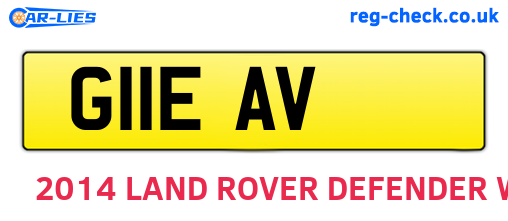 G11EAV are the vehicle registration plates.