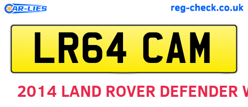 LR64CAM are the vehicle registration plates.