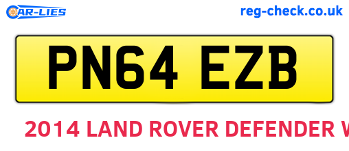 PN64EZB are the vehicle registration plates.