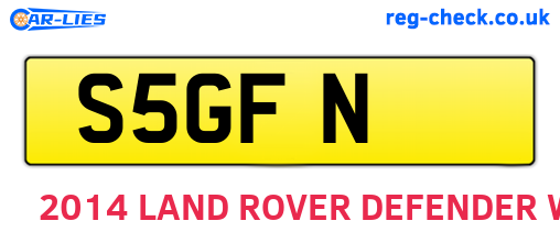 S5GFN are the vehicle registration plates.