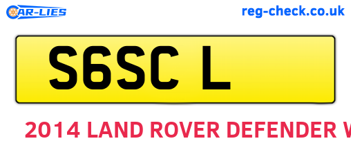S6SCL are the vehicle registration plates.