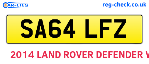 SA64LFZ are the vehicle registration plates.