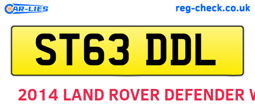 ST63DDL are the vehicle registration plates.