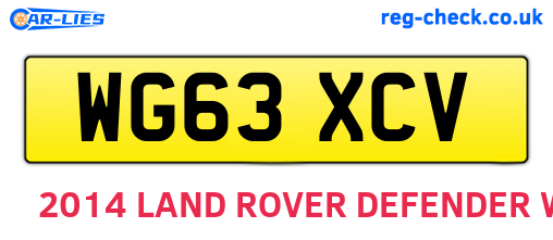 WG63XCV are the vehicle registration plates.