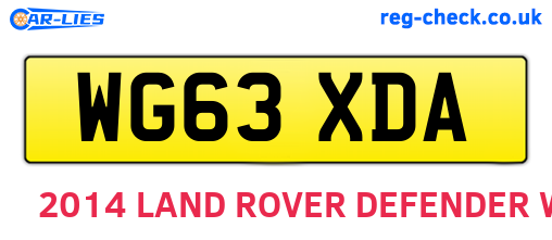 WG63XDA are the vehicle registration plates.