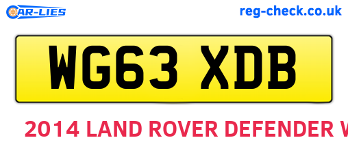 WG63XDB are the vehicle registration plates.
