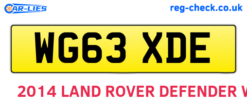 WG63XDE are the vehicle registration plates.