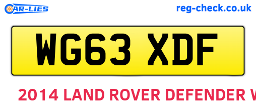 WG63XDF are the vehicle registration plates.