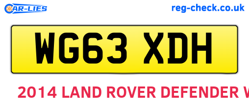 WG63XDH are the vehicle registration plates.