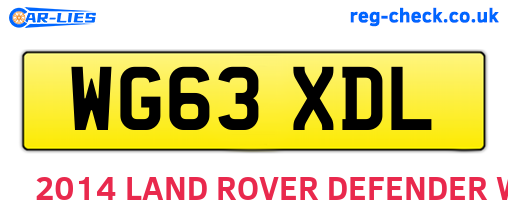 WG63XDL are the vehicle registration plates.