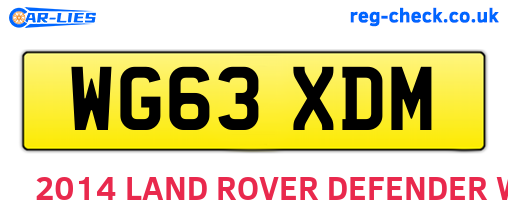 WG63XDM are the vehicle registration plates.