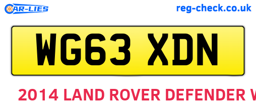 WG63XDN are the vehicle registration plates.