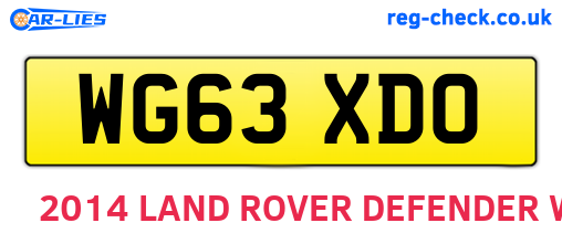 WG63XDO are the vehicle registration plates.