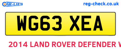 WG63XEA are the vehicle registration plates.