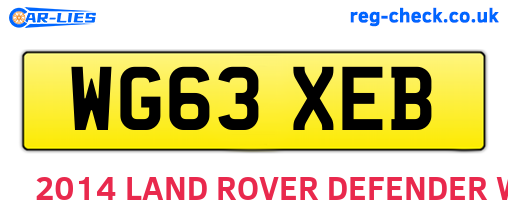 WG63XEB are the vehicle registration plates.