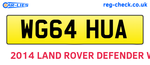 WG64HUA are the vehicle registration plates.
