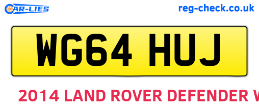 WG64HUJ are the vehicle registration plates.