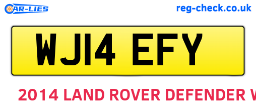 WJ14EFY are the vehicle registration plates.