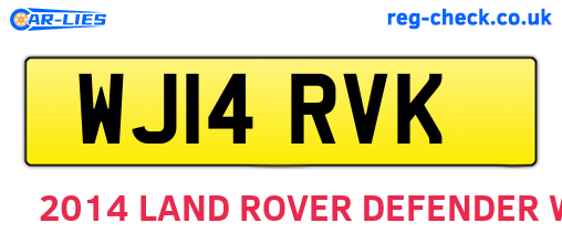 WJ14RVK are the vehicle registration plates.