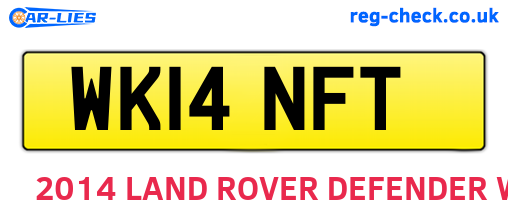 WK14NFT are the vehicle registration plates.