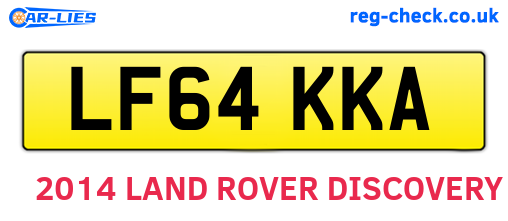 LF64KKA are the vehicle registration plates.